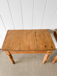 A Pair of Charming Antique English Console Side Tables or Night Stands