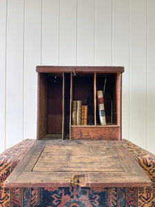 An English Pine Mobile Desk or Pigeon Hole Box c1890