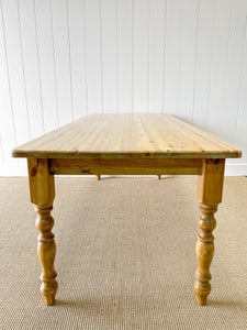 An English Country Pine 7ft Dining Farmhouse Table