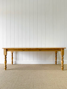 An English Country Pine 7ft Dining Farmhouse Table