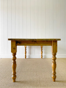 An English Country Pine 7ft Dining Farmhouse Table