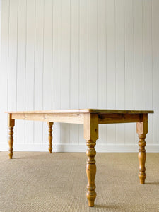 An English Country Pine 7ft Dining Farmhouse Table