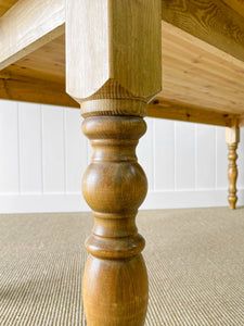 An English Country Pine 7ft Dining Farmhouse Table