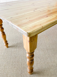 An English Country Pine 7ft Dining Farmhouse Table