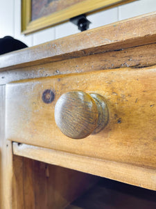 A Large English Pine Country 7 Drawer Buffet or Sideboard c1860