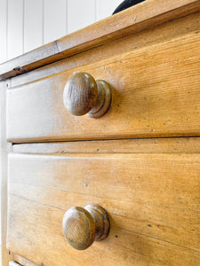 A Large English Pine Country 7 Drawer Buffet or Sideboard c1860