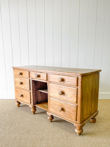 A Large English Pine Country 7 Drawer Buffet or Sideboard c1860