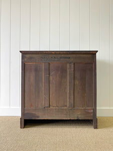 A Large English Ebonized Oak Black Chest of Drawers Dresser Marked "RAF" c1890