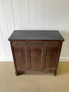 A Large English Ebonized Oak Black Chest of Drawers Dresser Marked "RAF" c1890