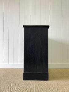 A Large English Ebonized Oak Black Chest of Drawers Dresser Marked "RAF" c1890