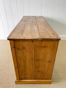 A Large English Country 11 Drawer Pine Buffet or Sideboard c1860