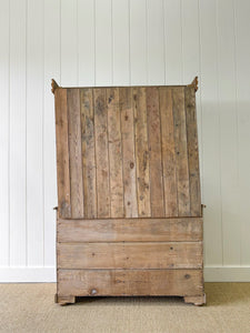 A Beautiful Pine Welsh Dresser or Cupboard with Wooden Knobs c1890