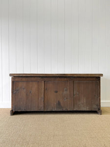 A Monumental English Country Pine Sideboard Buffet c1860