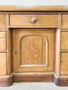 A Monumental English Country Pine Sideboard Buffet c1860