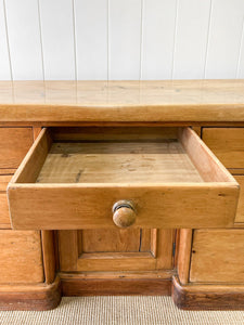 A Monumental English Country Pine Sideboard Buffet c1860