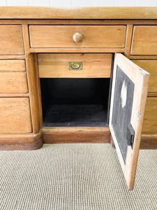 A Monumental English Country Pine Sideboard Buffet c1860