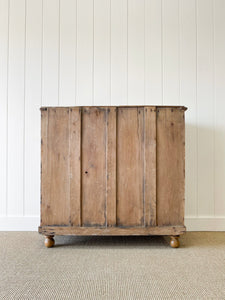 A Large English Pine Chest of Drawers Dresser on Ball Feet c1890