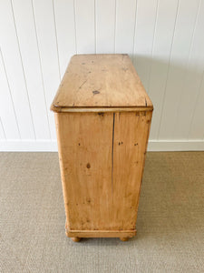 A Large English Pine Chest of Drawers Dresser on Ball Feet c1890