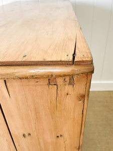 A Large English Pine Chest of Drawers Dresser on Ball Feet c1890