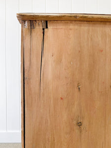 A Large English Pine Chest of Drawers Dresser on Ball Feet c1890