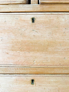 A Large English Pine Chest of Drawers Dresser on Ball Feet c1890