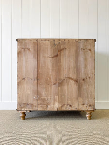 A Large English Pine Chest of Drawers Dresser on Tulip Feet c1890