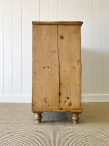 A Large English Pine Chest of Drawers Dresser on Tulip Feet c1890