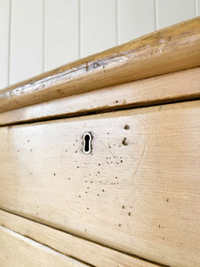 A Large English Pine Chest of Drawers Dresser on Tulip Feet c1890