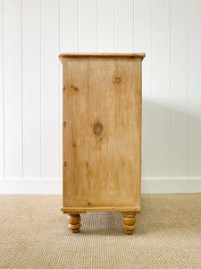 A Large English Pine Chest of Drawers Dresser on Tulip Feet c1890