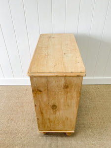 A Large English Pine Chest of Drawers Dresser on Tulip Feet c1890