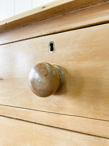 A Large English Pine Chest of Drawers Dresser on Tulip Feet c1890