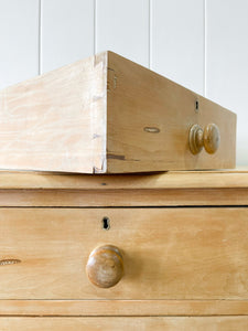 A Large English Pine Chest of Drawers Dresser on Tulip Feet c1890