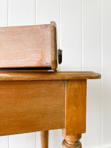 Antique English Pine Console Side Table c1860