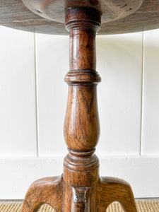 Antique English Georgian Oak Wine Table c1800