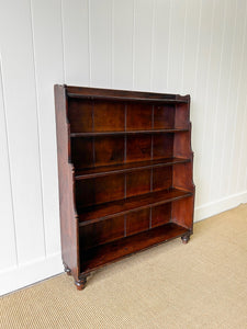 An Antique English Waterfall Bookcase c1830