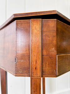 A Georgian Mahogany Sewing Table with Rising Lid