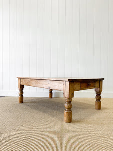 An Antique English Country Pine Coffee Table