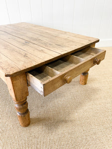 An Antique English Country Pine Coffee Table