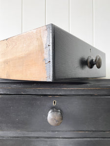 A Large English Ebonized Pine Black Chest of Drawers Dresser c1890