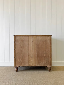 A Large English Pine Chest of Drawers Dresser on Tulip Feet c1890