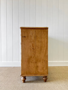 A Large English Pine Chest of Drawers Dresser on Tulip Feet c1890