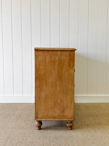 A Large English Pine Chest of Drawers Dresser on Tulip Feet c1890