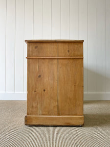 Antique English Pine Pedestal Desk c1890