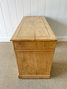 Antique English Pine Pedestal Desk c1890