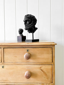 A Large English Pine Chest of Drawers Dresser on Tulip Feet c1890