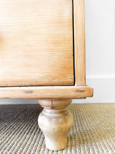 A Large English Pine Chest of Drawers Dresser on Tulip Feet c1890