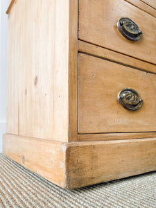 Antique English Pine Pedestal Desk c1890