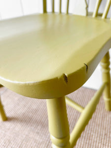 A Set of 4 Antique Ash Wheel Back Side Chairs