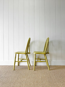 A Set of 4 Antique Ash Wheel Back Side Chairs