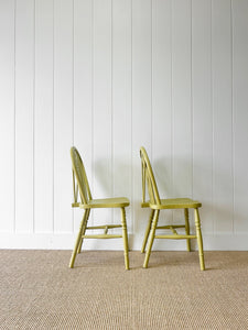 A Set of 4 Antique Ash Wheel Back Side Chairs